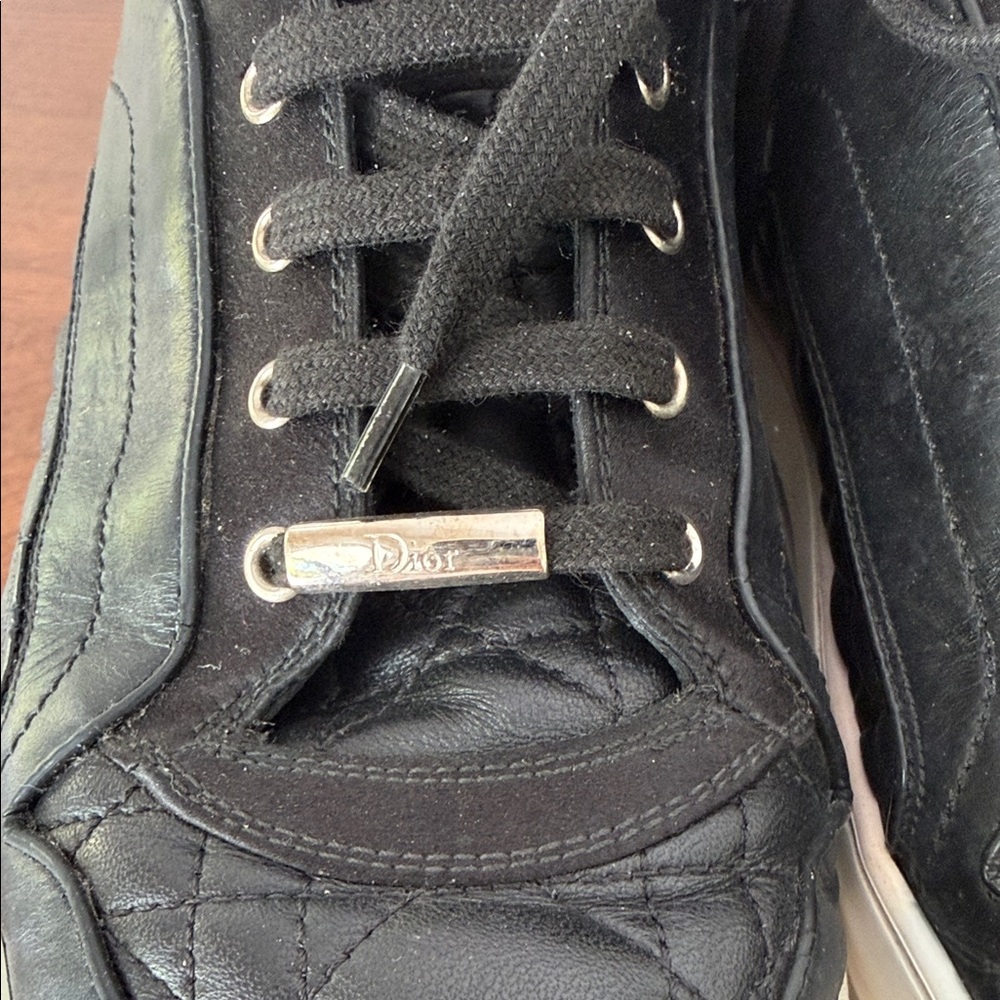 Dior Black Quilted High-Top Sneakers - Picture 6 of 9